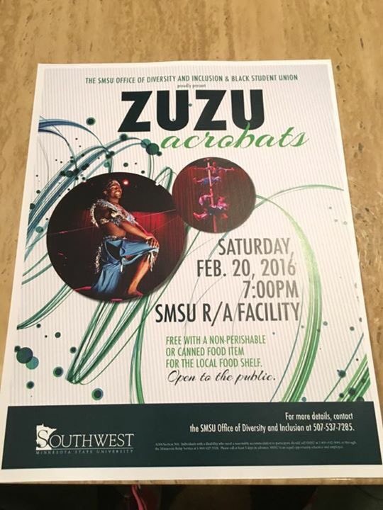 Come out this Saturday watch amazing ZuZu acrobats! 7:00 pm in the RA facility!