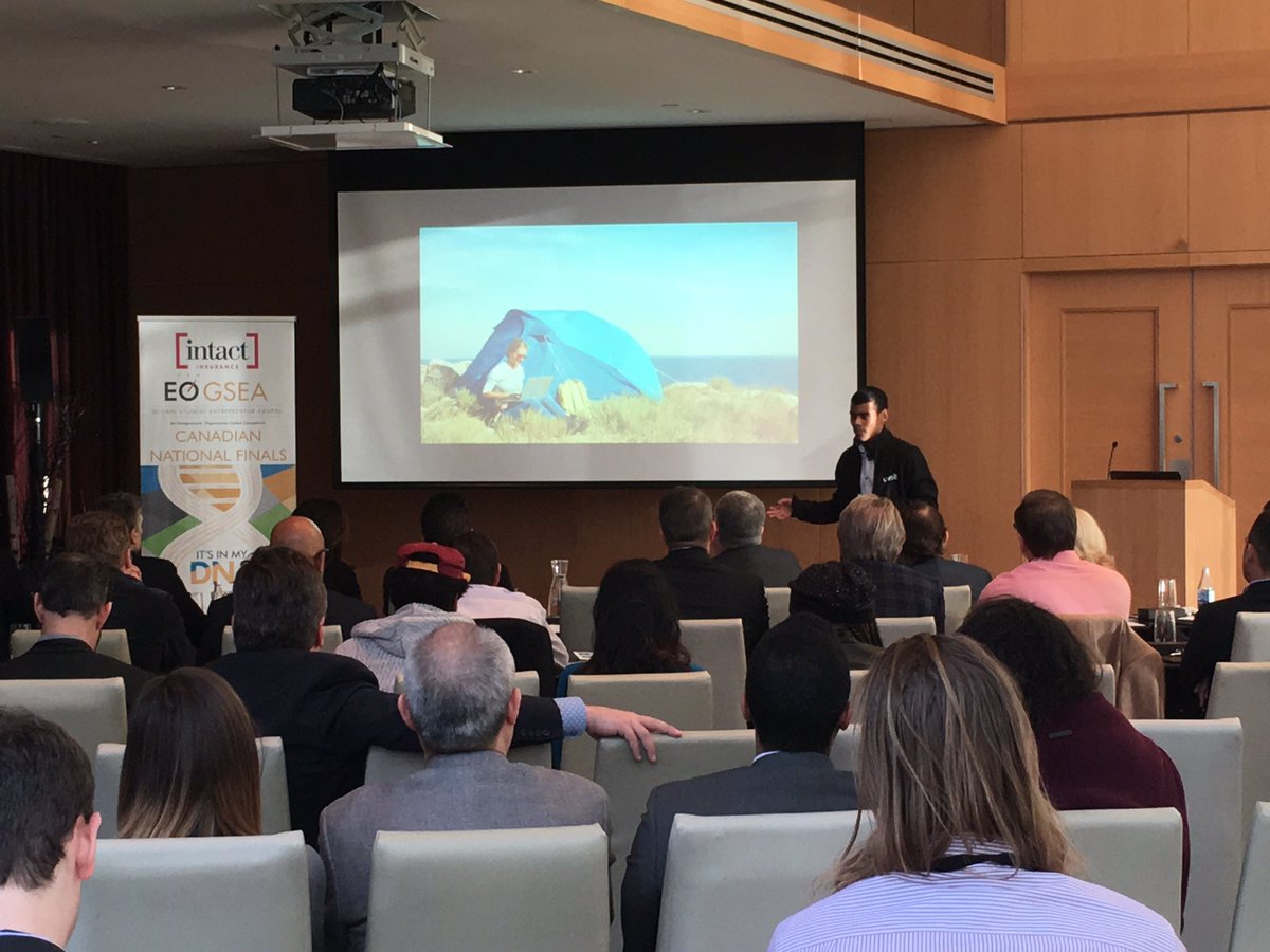 GSEA_Canada's tweet photo. Anthony Diaz representing @eomontreal as he pitches @UVoltEnergy in today's GSEA's! @EntrepreneurOrg @EO_GSEA https://t.co/DFNNEhPJO4