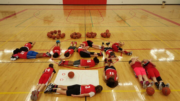 The 8th grade girls basketball team wishes the 8th grade boys basketball team the best of luck at state tonight!