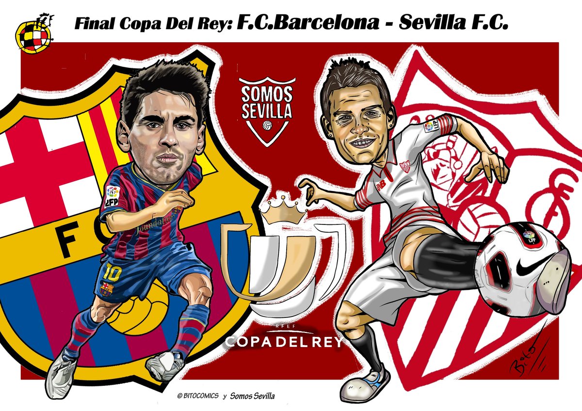 bitocomicsSFC's tweet photo. Cartel final copa del rey @SevillaFC @SomosSevillaFC @FCBarcelona_es https://t.co/rf9ayg5KZb