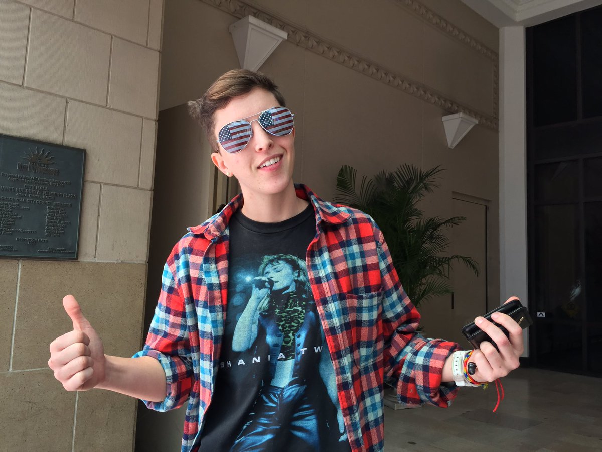 castellani's tweet photo. "Hey, how's it going? I'm here today to fight for my rights as an American"
#NoPlaceIdRatherBe #DuvalFL #jaxhro https://t.co/2MsiWjzOBF