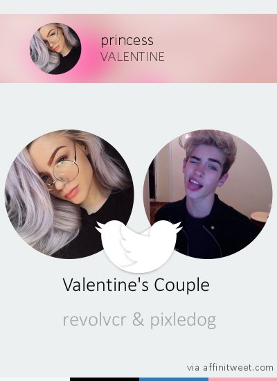[Valentine] <a href="/revolvcr/">.</a>'s Valentine should be <a href="/pixledog/">saved</a>! Who should be yours?
via affinitweet.com