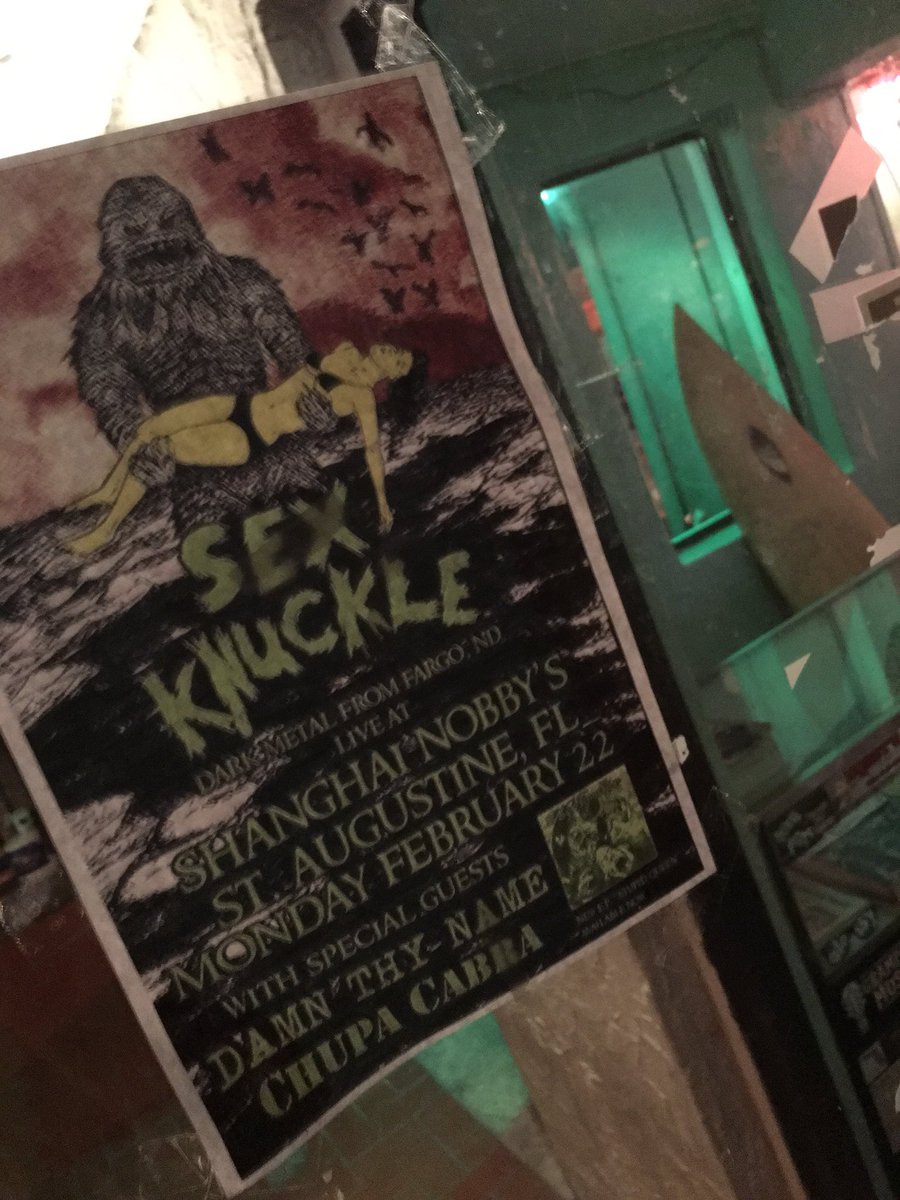 Olcracker's tweet photo. WTF r u doing nxt Monday?
@sexknuckle @DamnThyName &
#Chupa
#Nobbys the only club w/ #METALnuts
\,,/ @SurlyPoet https://t.co/UK23cDBEED