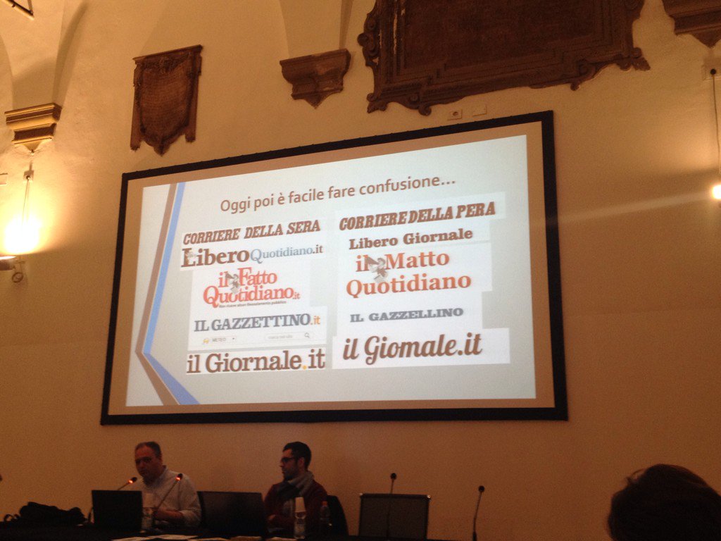 ScorciViola's tweet photo. Attenzione alle testate fasulle! @FlashGiovani @SocialLABbo @compassunibo #bufaledigitali https://t.co/b8I2ETpbJw