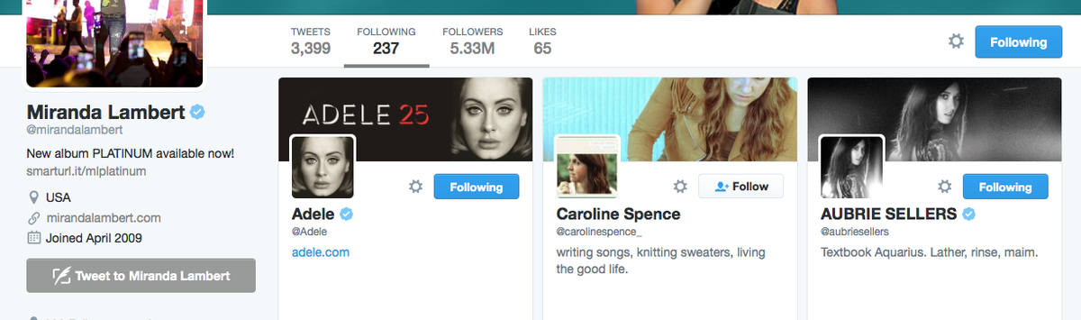 randalourita's tweet photo. Miranda followed Adele. Yes, girl, yes. #PleaseCollaborate https://t.co/m0UKUe4xtg