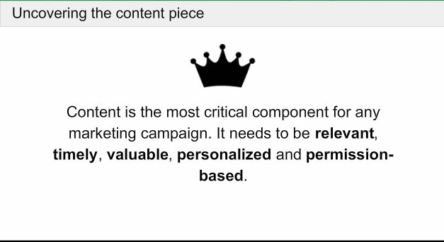 ConsociateMedia's tweet image. Uncovering the content piece! #DMNwebcast #marketing #contentisking