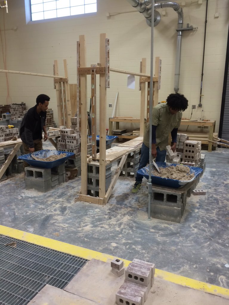 JFKmasonry's tweet photo. Masonry 1 students hard at work @JFKennedyHS #jfklearns @smgaillard @growmoreflowers https://t.co/oBS8GtIAoZ
