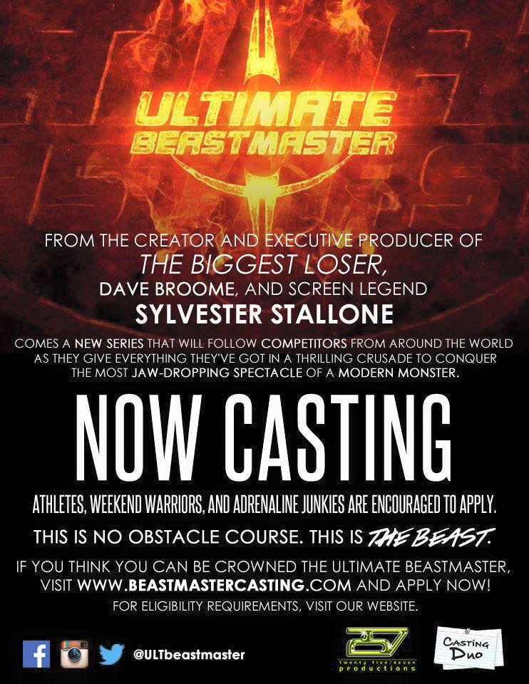 LTcasting's tweet image. Now #Casting #WeekendWarriors #adrenalinejunkies #athletes for Sylvester Stallone's new fitness competition series!