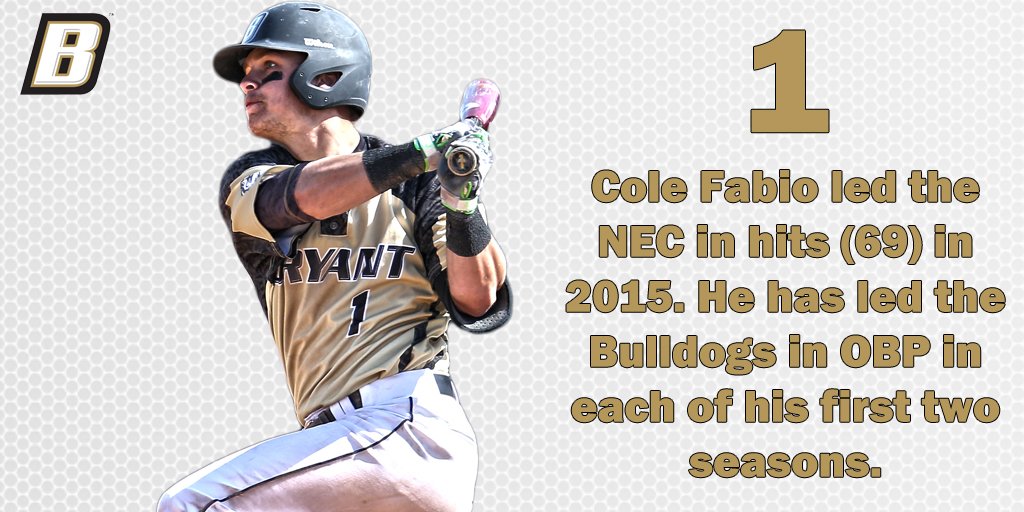 _BryantBaseball's tweet photo. #1day Cole Fabio and the Bulldogs get going tomorrow against Army. First pitch at 3pm! #BryantBaseball https://t.co/jIemgHdx3R