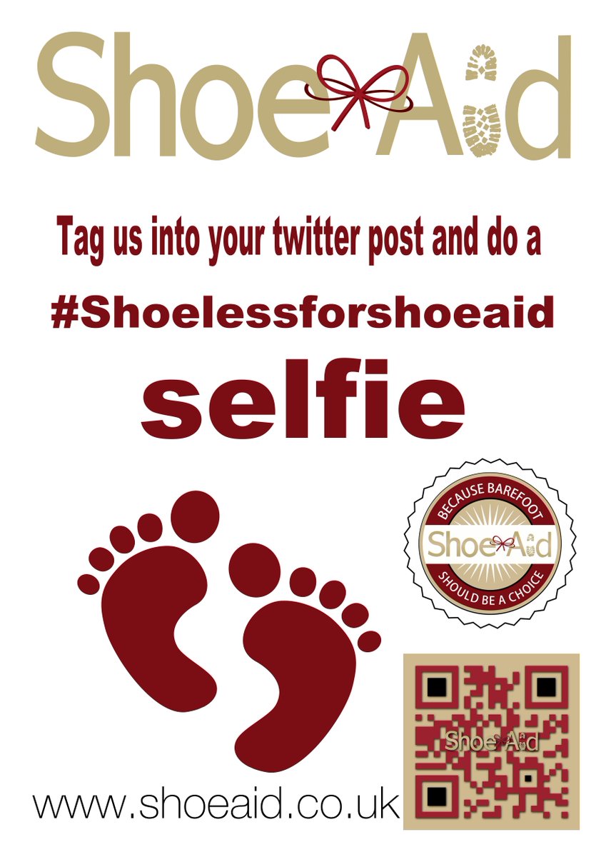 BargainShoeCo's tweet image. Join our supporters and do a #shoelessforshoeaid selfie like @LexiPrLtd @arabelladaho @RealGeorgiaT #NOTTSVIP