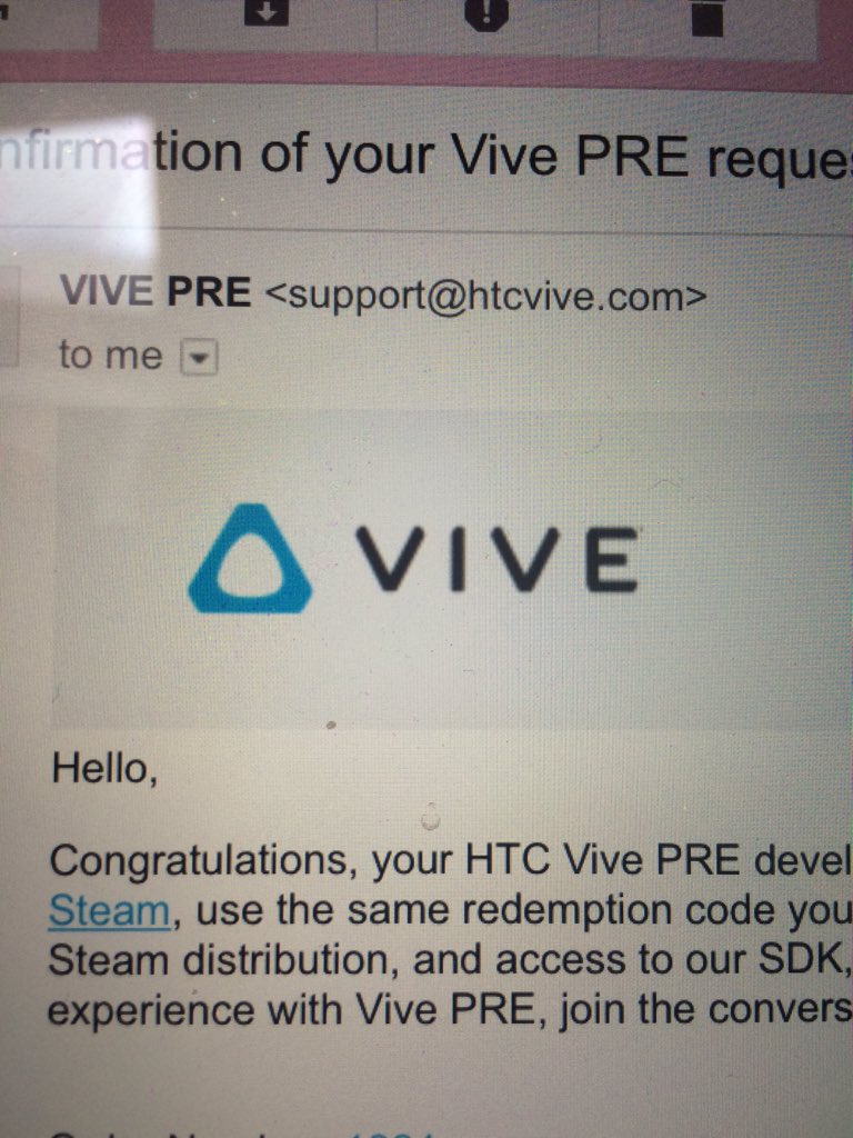 juliey4's tweet photo. YAYYY just redeemed my free Vive thanks to #VisionSummit2016 :) https://t.co/a07zsOGGpX