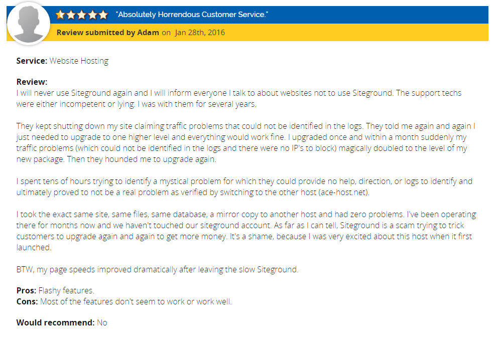 closetsamples's tweet photo. Sharing another unhappy #Siteground user since my site has now been down 4.5 days &amp; losing me business! #badwebhost https://t.co/iOc5N9s6Up