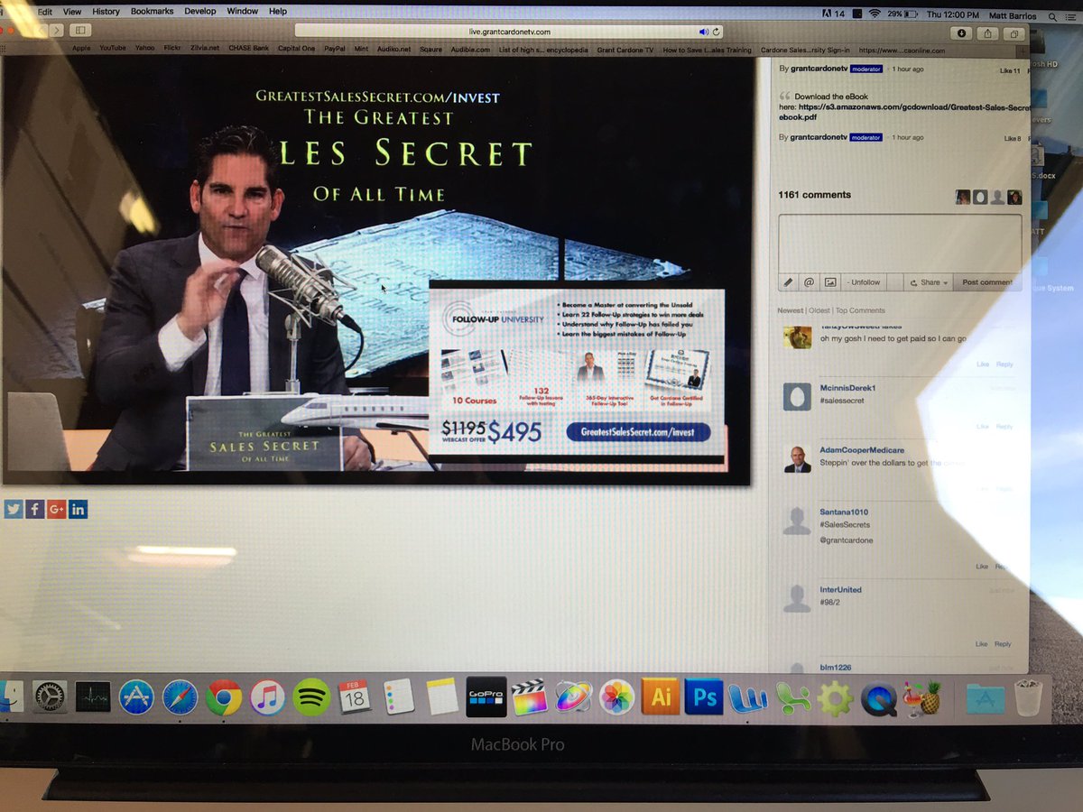 TheMattBarrios's tweet photo. On @GrantCardone Greatest Sales Secret #salessecret #AchieversCap&Gown #10xlife #whohasmymoney https://t.co/3Fl2gxQW29