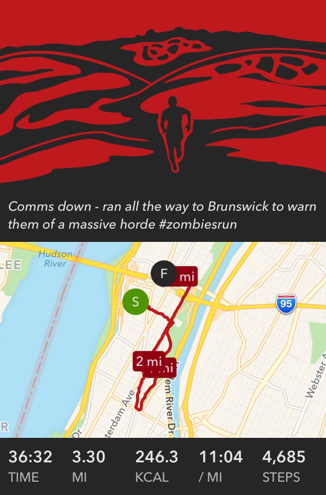 MollySiskin's tweet photo. Met a new zombie friend this week, went for a #zombiesrun today #zombielyfe https://t.co/9xBtWss5Dj