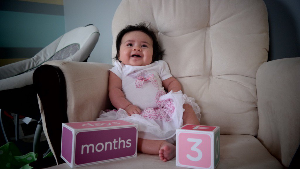 My baby girl is 3 months old #Baby #Cute
