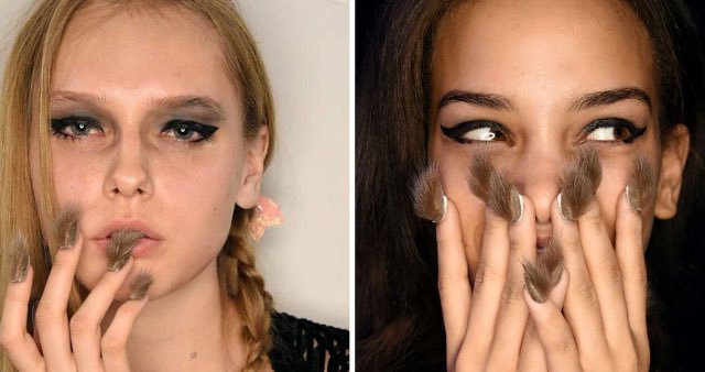 BreakInspi's tweet photo. The new wild trend "Furry nails" #breakinspiration https://t.co/IOu7oRN88C