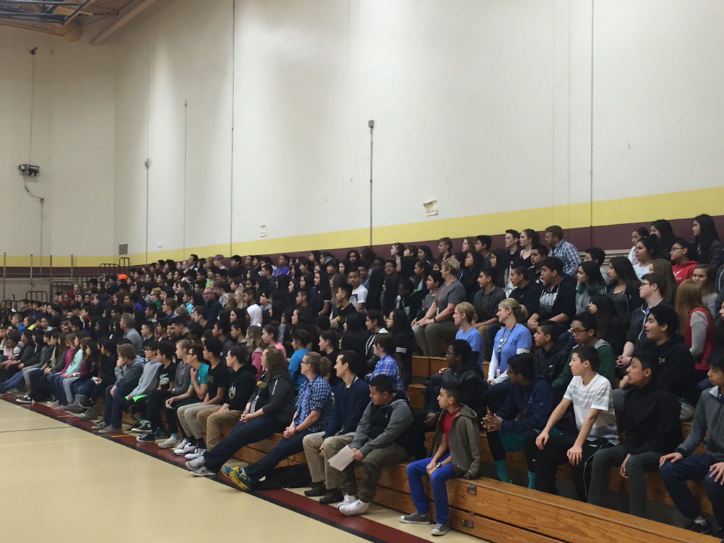 DrJeffRose's tweet image. Gathered our MS @AVID4College students to hear from the infamous #anthonyrobles We were all inspired!