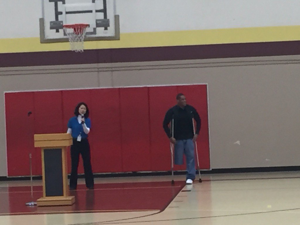 DrJeffRose's tweet image. Gathered our MS @AVID4College students to hear from the infamous #anthonyrobles We were all inspired!