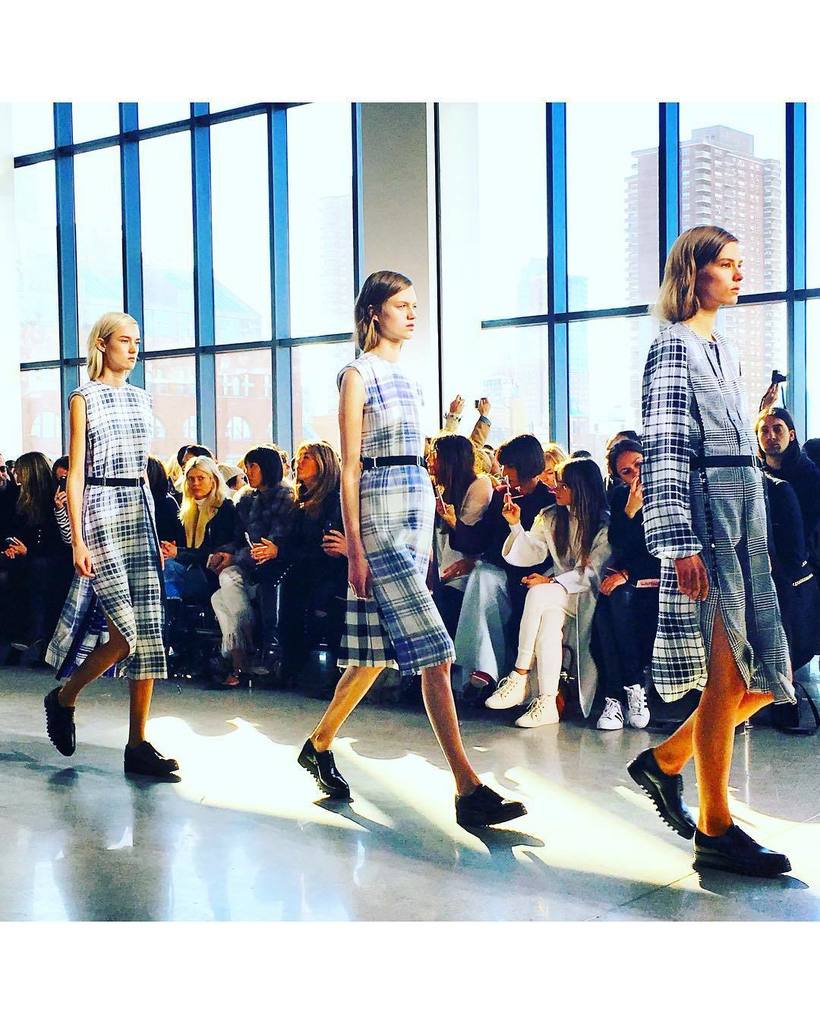 NYPfashion's tweet photo. It's a plaid plaid world @calvinklein #nyfw #poststyle #fw2016 | 📸 credit @anahitaglitters https://t.co/g5b29HZ1OU https://t.co/PtwNCdQEli