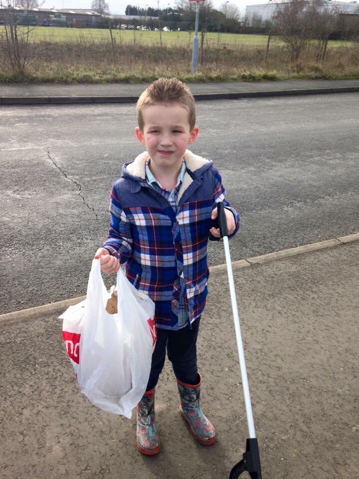 SudburyTC's tweet photo. Our youngest litter picker Ethan doing his bit to keep Sudbury clean over his half term.@BBCSuffolk @MarkGlennMurphy https://t.co/gVXcGAImSU