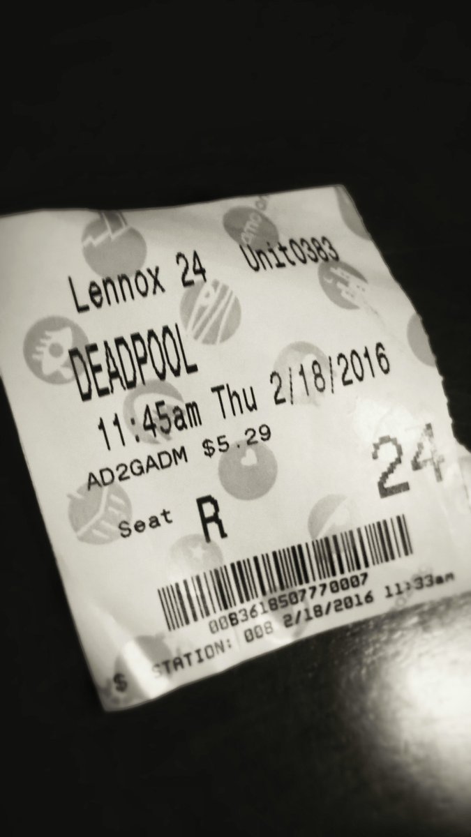 blacktopbunny's tweet photo. Just saw Deadpool today!!! Fucking killer awesome movie!!! #TickPics https://t.co/4G76QVtzoa