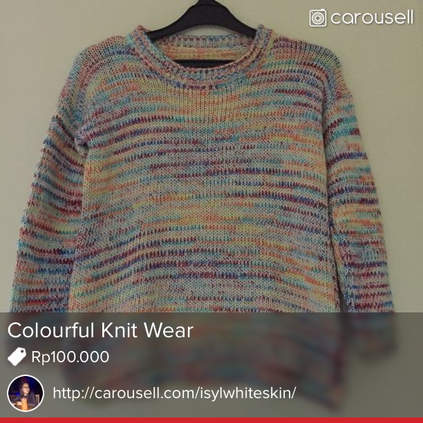 Selling Colourful Knit Wear Rp100.000 carousell.com/p/41935055/ #carousell #carousell <a href="/carousell_id/">Carousell Indonesia</a>