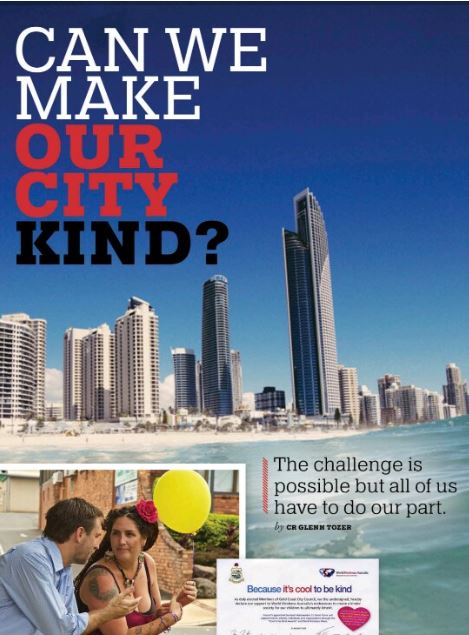 GlennontheGC's tweet photo. Keep the #GoldCoast a city where #kindness is celebrated https://t.co/UpRkOih77d #Vote1Tozer #50days50ways #gcvotes https://t.co/YndRrK93IU