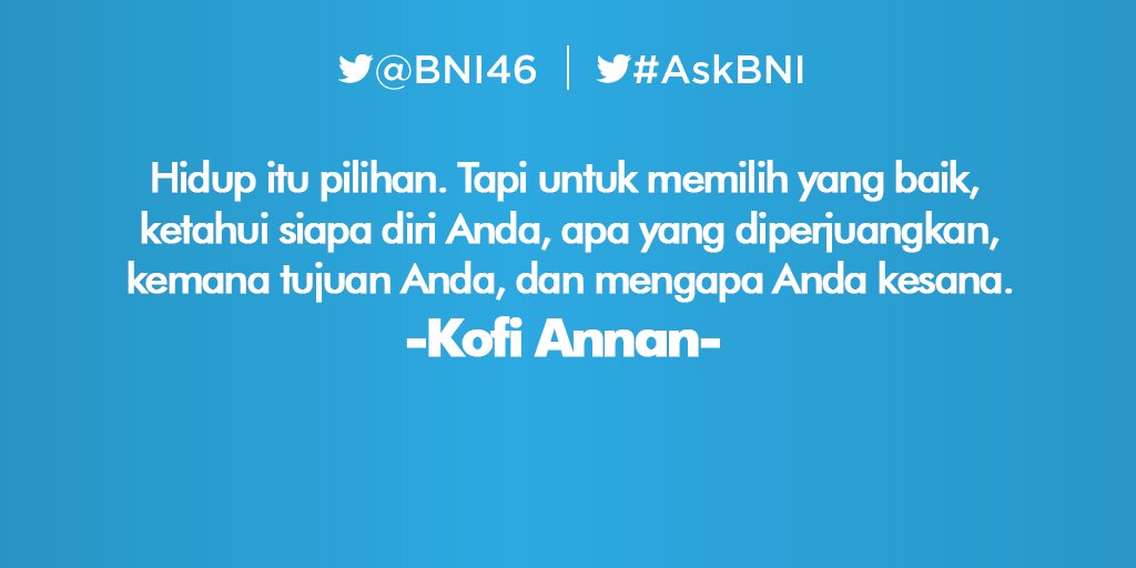 BNI's tweet photo. Selamat pagi dan selamat beraktivitas :) #BNIQuotes https://t.co/zWzpfjO0hG https://t.co/SN7aAAjFMY