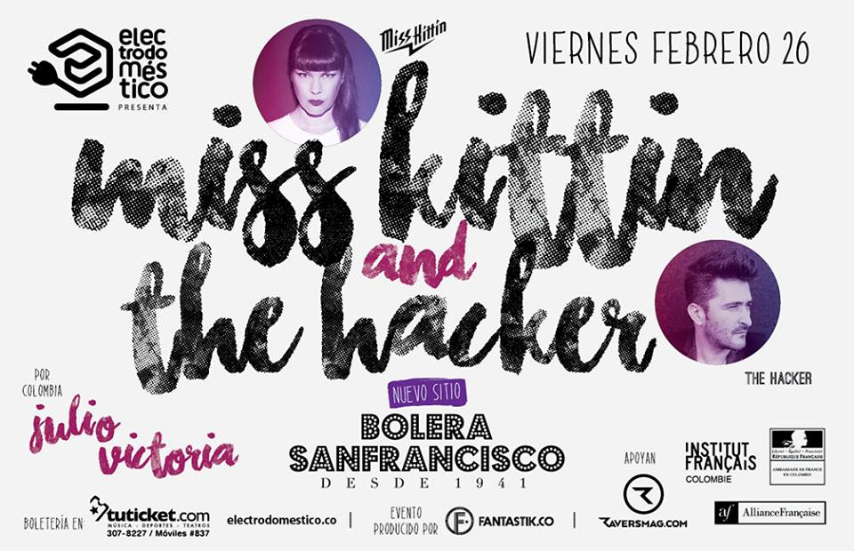 Portalindie's tweet photo. @MissKittinMusic &amp; #TheHacker LIVE @ #Bogota | 26.02.16 | @BoleraSan1941 | https://t.co/c6zQT8kx23 | @Fantastik_co https://t.co/e7PbpgDBPp