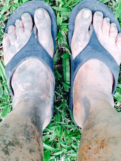 Mud is dry but inspiration still fresh after fun in loi at Homestead Poi. Thanks Meghan Au &amp; Hanale Bishop!