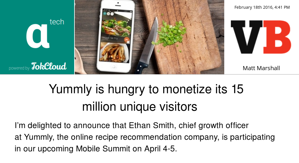 abstractTechTC's tweet image. venturebeat.com/2016/02/18/yum… by #MattMarshall #tech