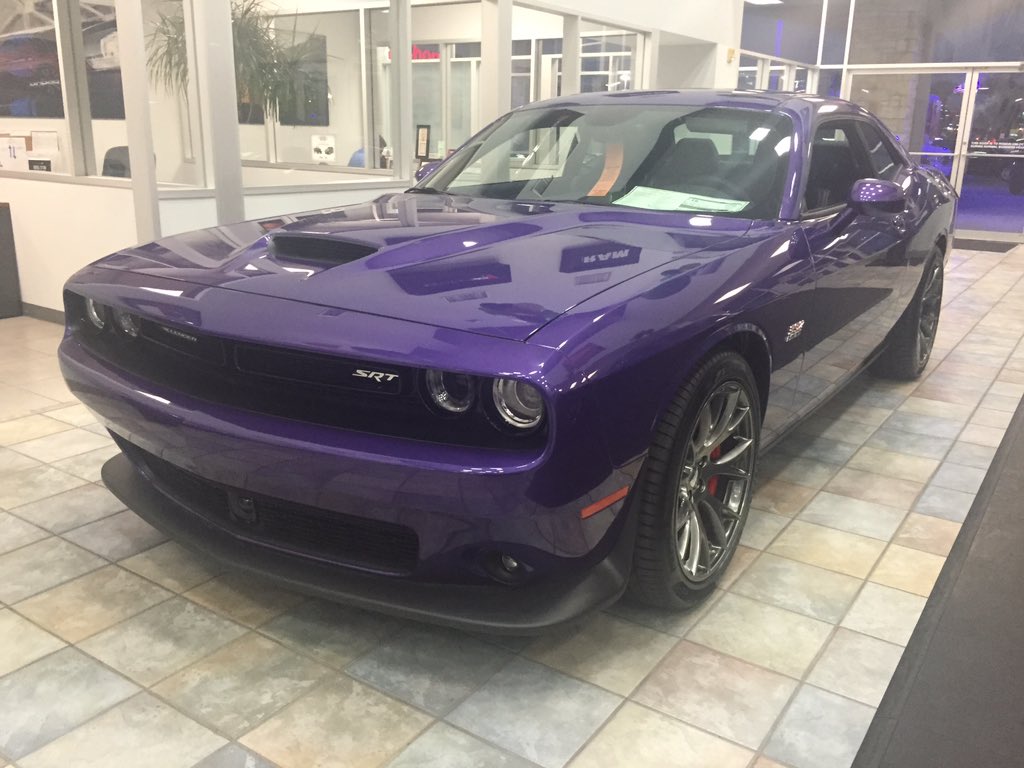 sweinercarsales's tweet photo. People will go crazy for this Plum Crazy 2016 Dodge Challenger SRT 392 at Helfman #helfmandcjr #need4speed #srt392 https://t.co/HMuhJQsFjp