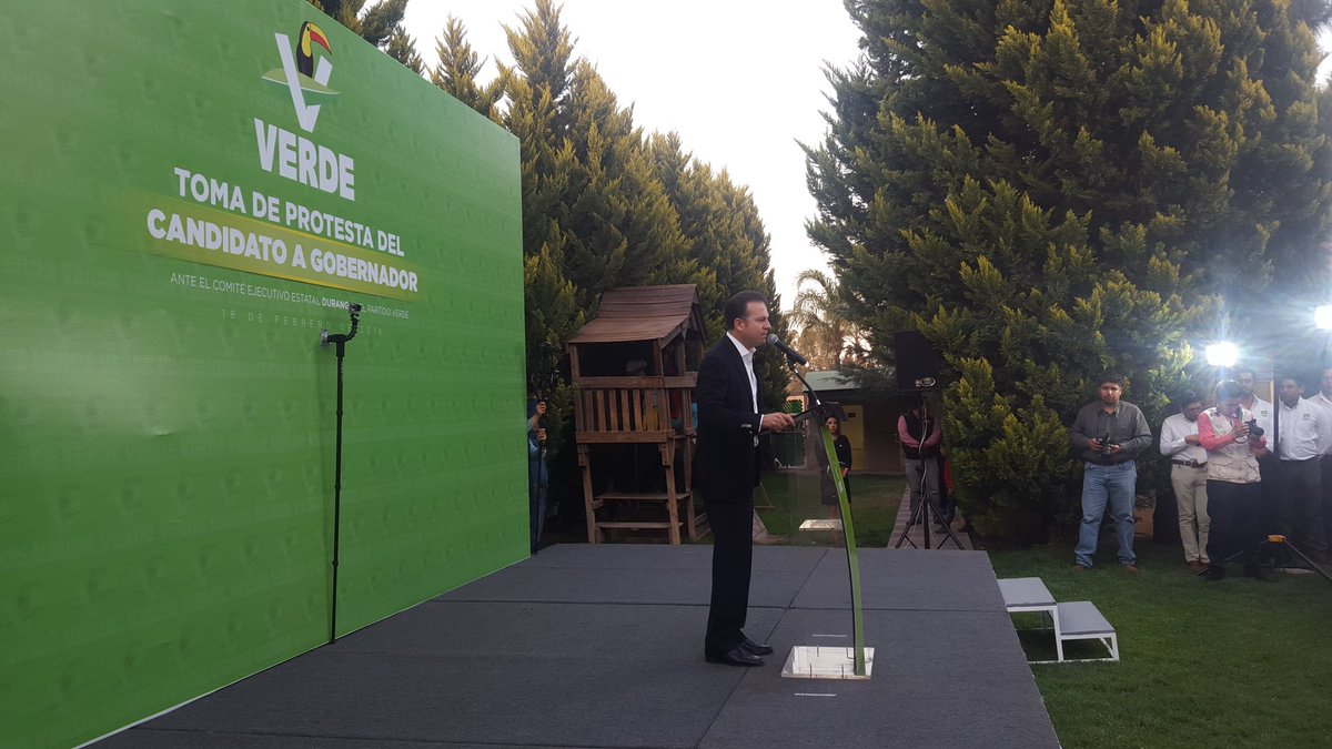 PvemEstatalDgo's tweet photo. Toma de protesta del candidato a gobernador #EstebanVillegas, ante el Comité Ejecutivo Estatal del Partido Verde Dgo https://t.co/ZIvg1kY9m2