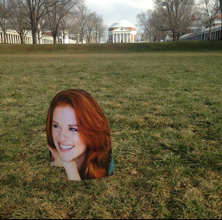 uva2016's tweet photo. ICYMI: @sarahdrew is coming to valediction! We can't wait!!

#uvagrad https://t.co/dyOVpqYwMu
