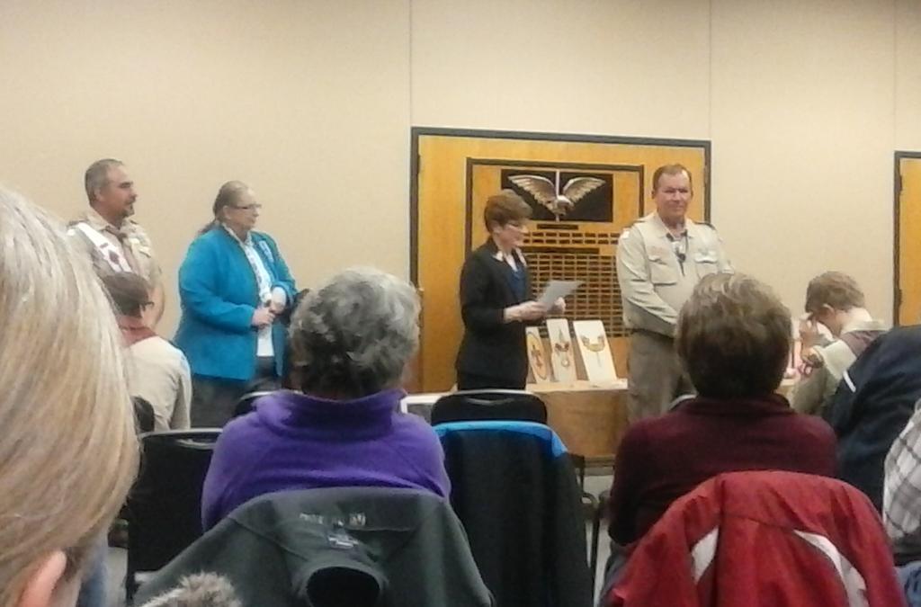 NickGeray's tweet photo. Scoutmaster Ken Elfstrum receiving award for commitment to community service from Daughters of American Revolution!! https://t.co/fvqxGiwt54
