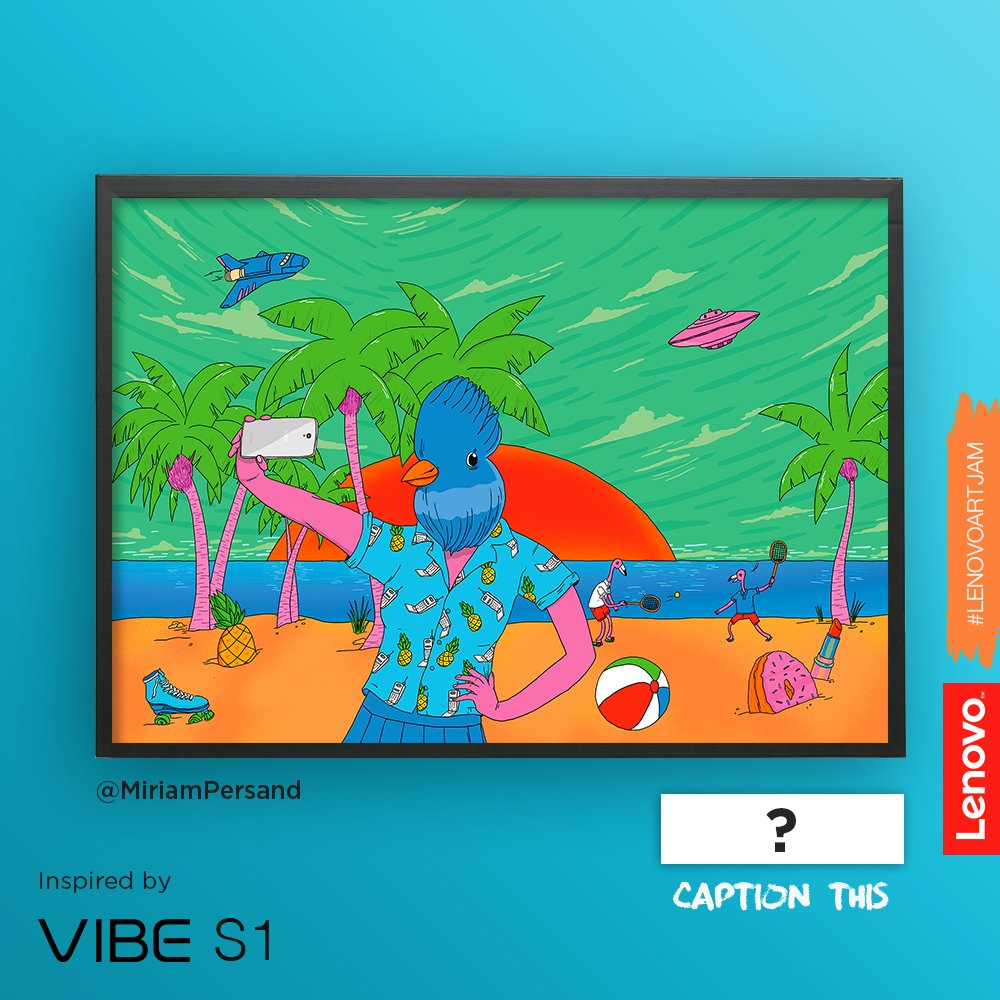 Lenovo's tweet photo. REPLY with a title for @miriampersand's artwork, then RT this for a chance at a #LenovoSurprise! #MWC16 https://t.co/WgLp6WBYuK