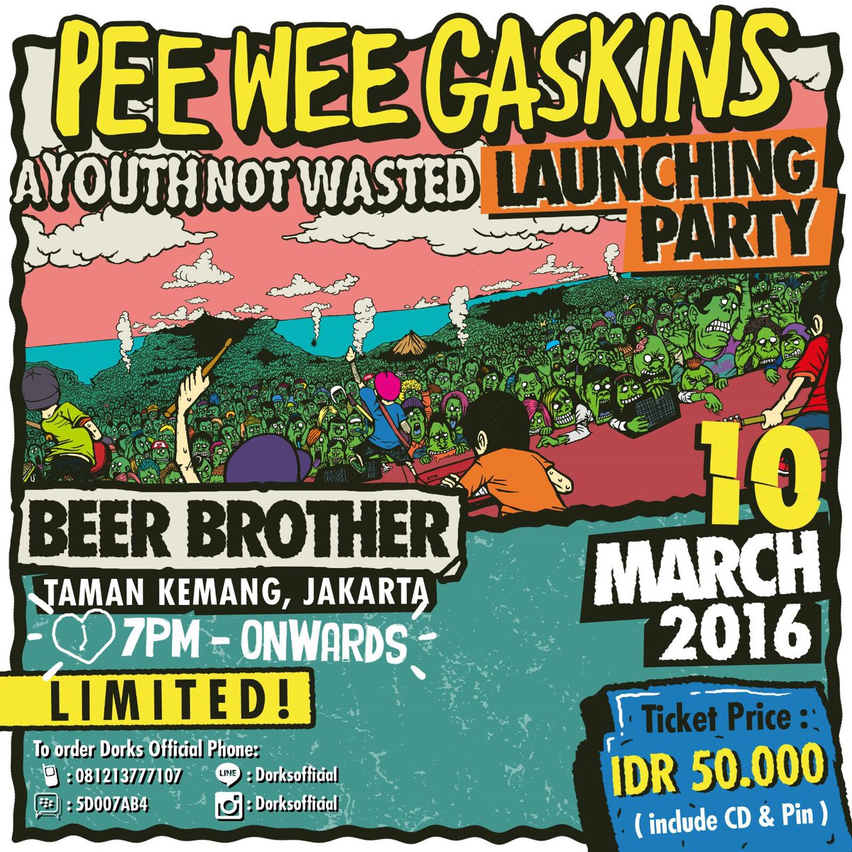 PWGofficial's tweet photo. Join our party! #AYouthNotWasted Launching Party | Thu.10 Mar 2016.7pm | 50rb incl CD+pin | contact @DorksOfficial https://t.co/3KX7zcutZT