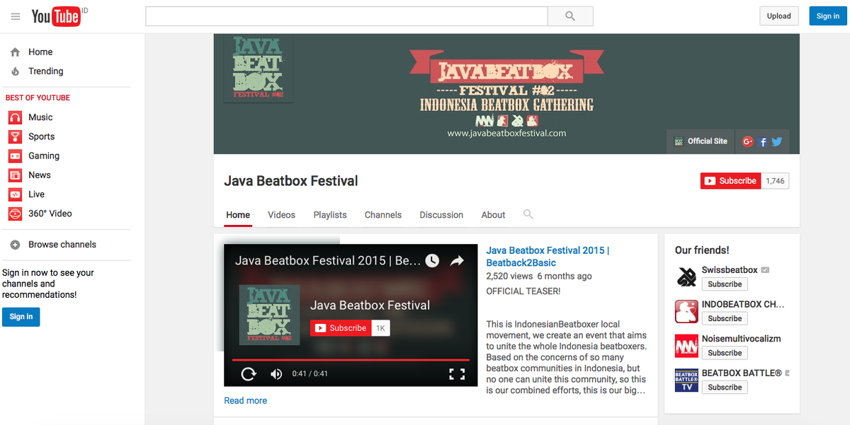 JavaBeatboxFest's tweet image. Lets SUBSCRIBE Official #JavaBeatboxFest Youtube Channel!

Check this out our videos on:
youtube.com/user/JavaBeatb…