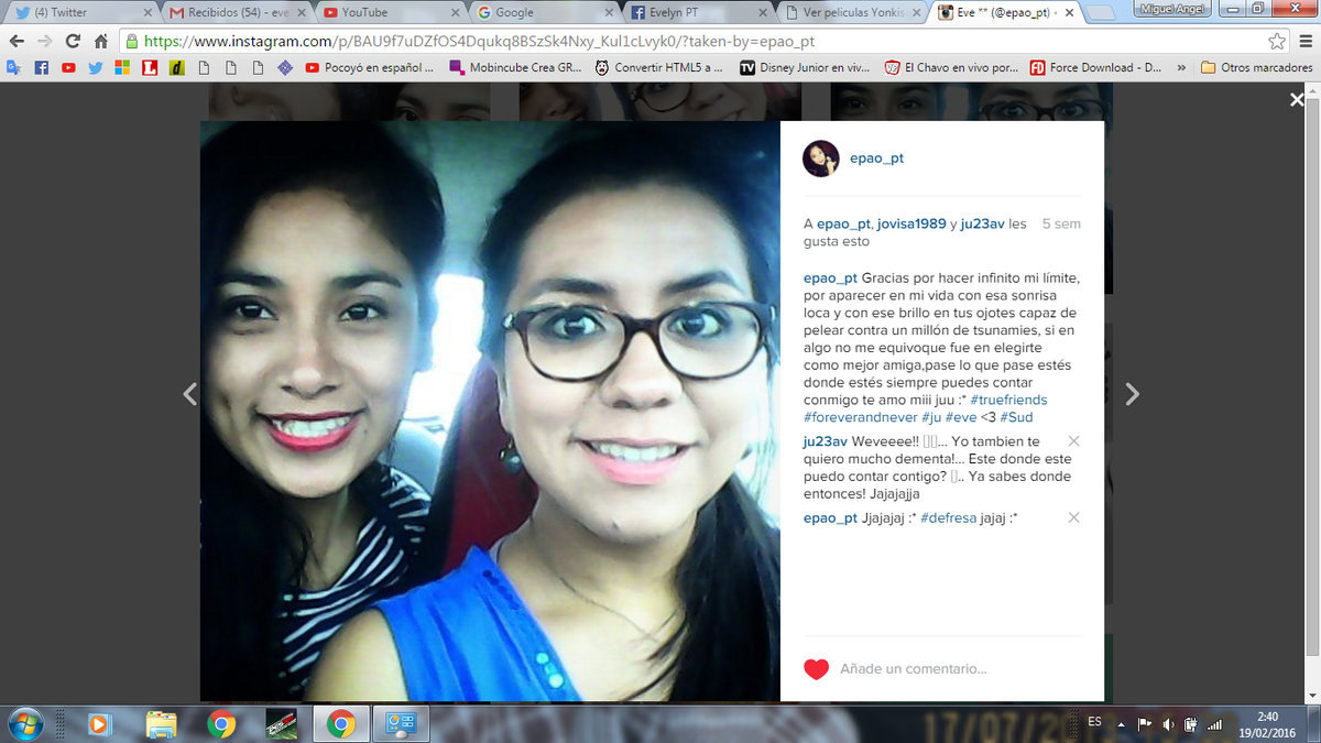 Eve_PT07's tweet photo. MII JUUU !! TE ADOROOO QUEDATE EN MI VIDA POR SIEMPRE <3<3 #TRUEFRIENDS #FOREVERANDNEVER #BEFFS #MIJU #LAMEJOR https://t.co/dmSD30LXA5