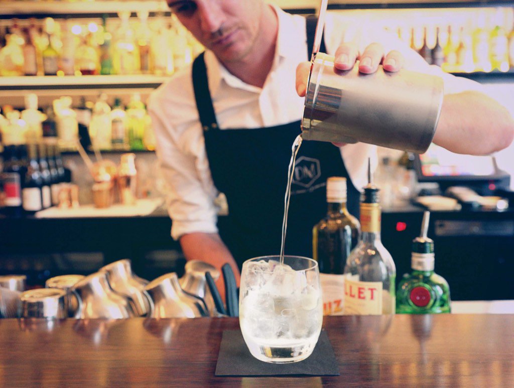 CollinsQuarter's tweet image. Zeb Plater's White Night Cocktail, "White Negroni" w Tanq 10, Lillet Blanc white tea ice cubes. @whitenightmelb