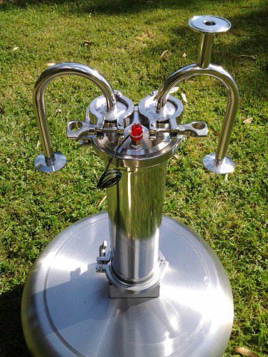 HERMS Heat exchanger fresh of the press.