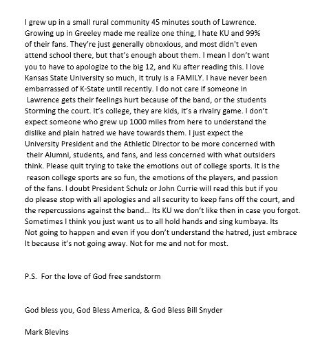 markblevins1988's tweet photo. I usually don't do this but it's really been bothering me. @John_Currie @kstate_pres @DScottFritchen @LifeofFitz https://t.co/bcjiUo9K1q