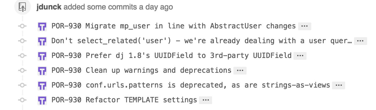 jdunck's tweet photo. Over the last few days I’ve upgrade a 15kloc codebase to django 1.8 as #codeforaubrey https://t.co/6jFNPpzMMS