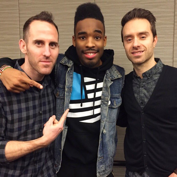 DevoDLive's tweet photo. Great time with @simpleplan today @chuckcomeau #SebastienLefebvre looking forward to this @BestFan https://t.co/l0A3QsSUPd