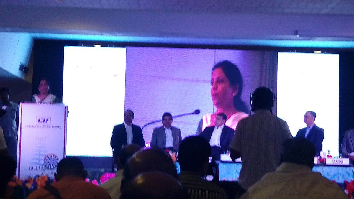 D_Guna's tweet photo. Hon. Union Minister @nsitharaman at Interactive Session at Madurai. Such vision... Such clarity &amp; Such conviction https://t.co/9Zbra4DZwR