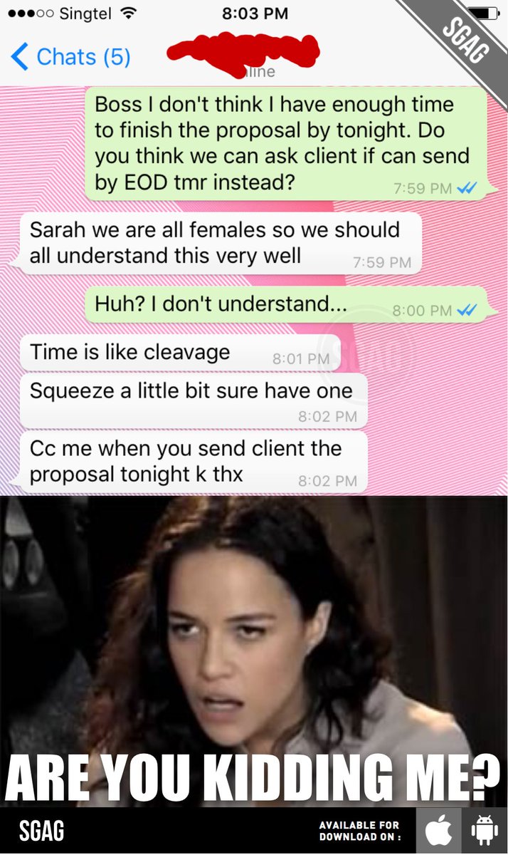 "Time is like cleavage" hahahahahahhaha