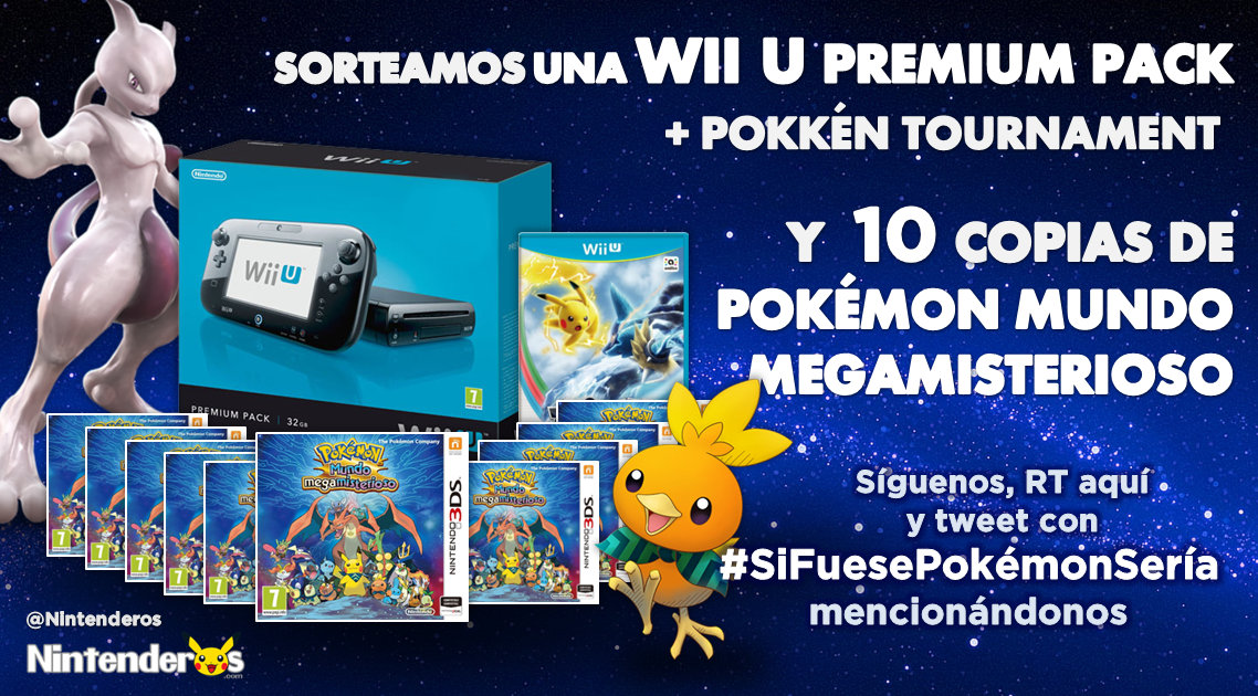 ¡Sorteamos una Wii U Premium + ‘Pokkén Tournament’ y 10 ‘Pokémon MM’! nintenderos.com/2016/02/sortea… #SiFuesePokémonSería