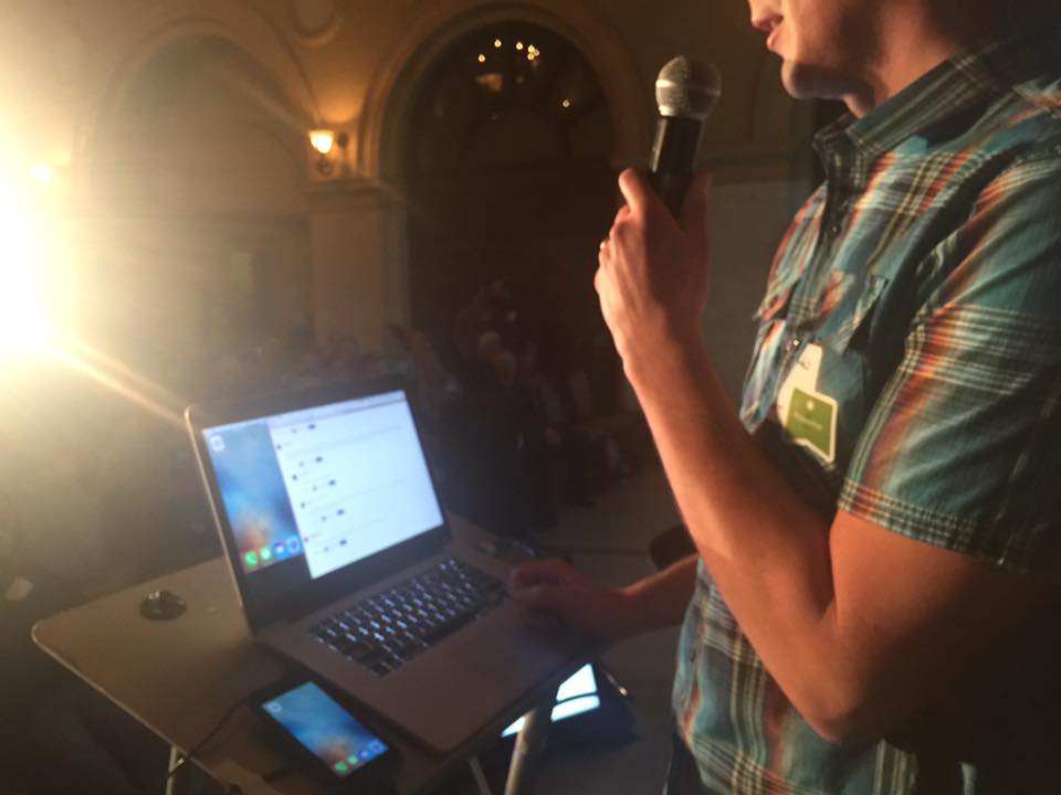 joshgerdes's tweet photo. At #minnedemo getting my demo on.  Thanks @minnestar for a great event. Don't forget to checkout @vidcomet &amp; signup. https://t.co/NcfqkbDqBV