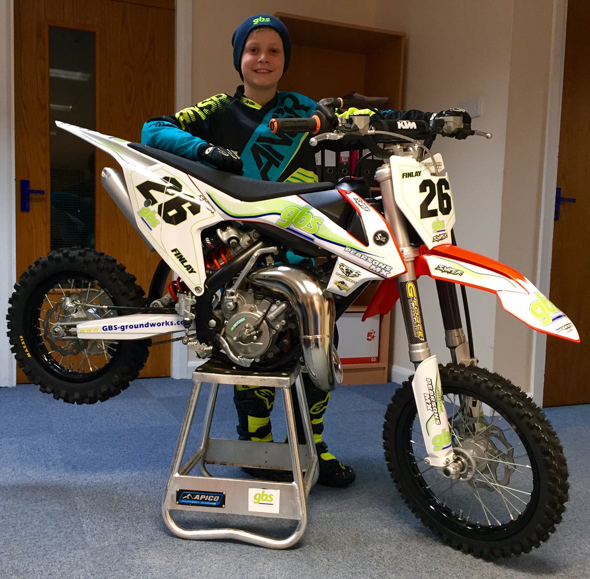 gbsltd's tweet photo. @gbsltd are proud to be sponsoring youth #motocross rider Finlay Harkness this season #motox #mx https://t.co/kiYsC6SItC