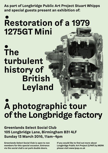 LPAP2016's tweet photo. Do you have a mini or restored a mini? Would you like to exhibit your mini on the 13th March? Get in touch! https://t.co/GZYMsVuIfZ
